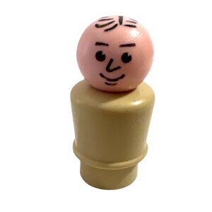 Little People Male Dad Figure 933 Jet Port Figure Vintage Fisher Price Beige Bod